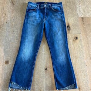 Mother Denim The Insider Crop Step Fray